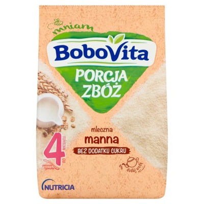 BOBOVITA Porcja Zbóż Kaszka manna mleczna, 210g