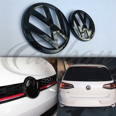 EMBLEMA NEGRO GOLF 7 SPORT VII GTI R VW JUEGO  