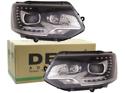 FAROS REJILLAS VW TRANSPORTER V T5 09-15 JUEGO  