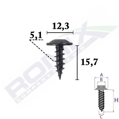 VARŽTAS MONTAVIMO 5,1MM UNIVERSALUS AUDI VW X10SZT 