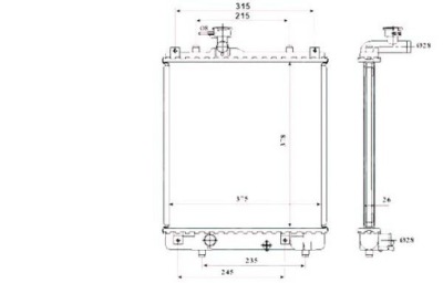 Радиатор opel agila 1,0 00- nrf фото №1