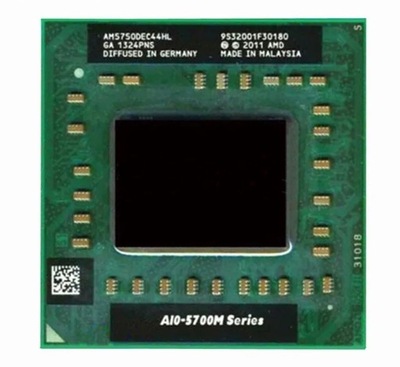 A10 5750M A10-5750m Socket FS1 CPU 4M Cache/2,5 GHz/4C Procesor laptopa