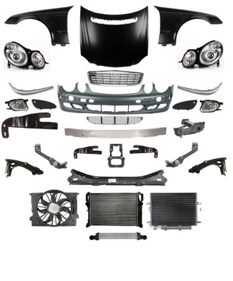 Mercedes e w211 02-06 перед капот бампер лампа фото №1