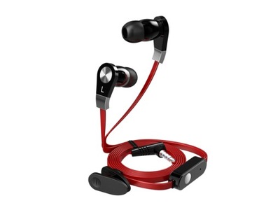 Słuchawki Douszne z mikrofonem RED do smartfona