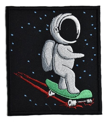 Astronauta skate naszywka termo