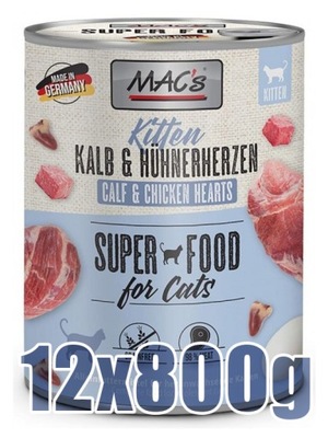 Mac's - CIELĘCINA I SERCA DROBIOWE - 12x800g