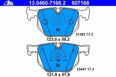 ZAPATAS DE FRENADO BMW 7 E65/E66 02 - PARTE TRASERA  