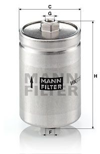 MANN-FILTER FILTRO COMBUSTIBLES WK725  