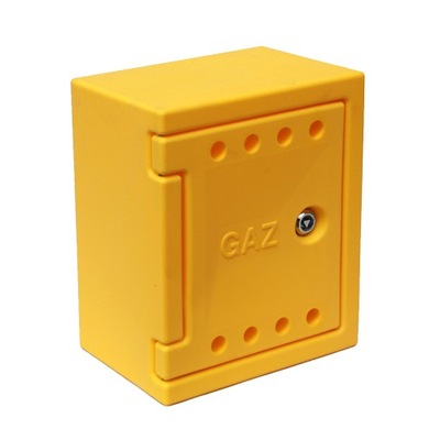 Skrzynka szafka na zawór gazowy 30x25x17 PP Żółta