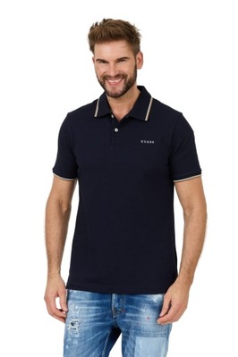 GUESS Granatowe polo Lyle XL