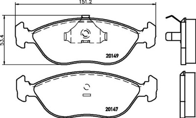 КОЛОДКИ ГАЛЬМІВНІ 592 VOLVO 440 460 480