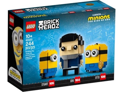 LEGO BRICKHEADZ 40420 MINIONKI GRU, STUART I OTTO