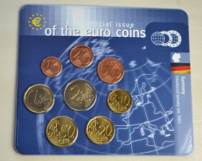 Niemcy - zestaw nominałowy - Euro - 8 monet