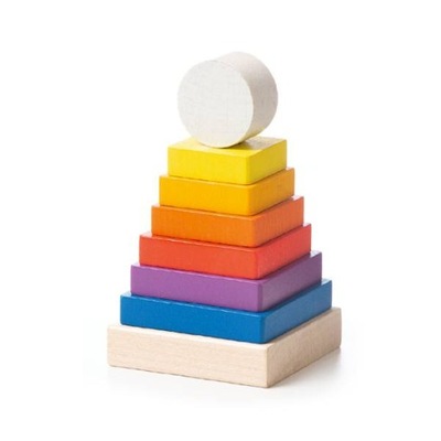 Klocki Drewniane Cubika Piramidka dla dzieci