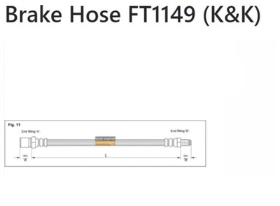 K&K FT1149 CABLE BRAKE AP 480670 71736976 1311457080  