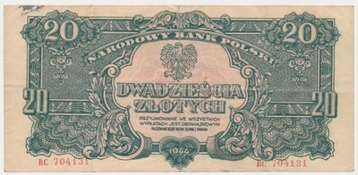 3325. 20 zł 1944 -owym - BC - st. 3