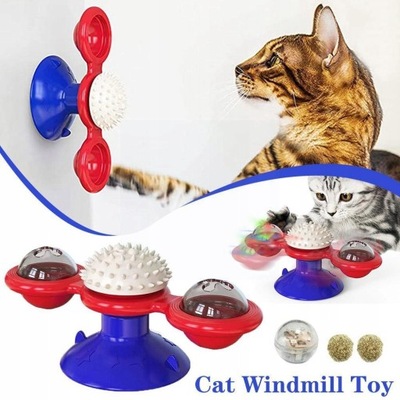 Windmill cat toy funny massage rotatable cat toys