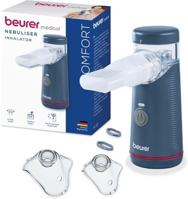 BEURER IH 49 INHALATOR NEBULIZATOR MEMBRANOWY AKUMULATOROWY PRZENOŚNY CICHY