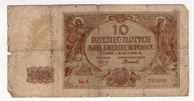 10 złotych 1940 Ser. A