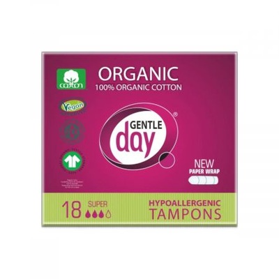 Tampons tampony 100% bawełny eco Super 18 szt