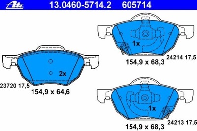 КОЛОДКИ ГАЛЬМІВНІ ПЕРЕД HONDA ACCORD 2003-