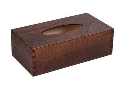 CHUSTECZNIK drewniany pudełko chusteczki Orzech