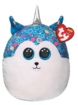 Maskotka Ty Squishy Beanies niebieski husky - HELENA, 22 cm - Medium