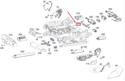 Mb gle w167 передня частина ніша для ніг light left кронштейн a16780022009051 фото №1