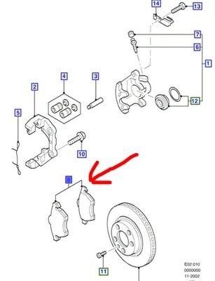 Гальмівні колодки гальмівні перед ford galaxy mk2 2001-06 фото №1