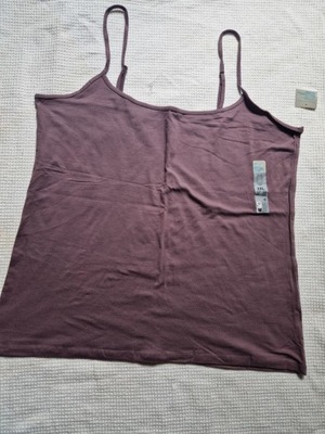 PRIMARK FAJNA KOSZULKA NA RAMIACZKACH PURPLE 50/52 XXL