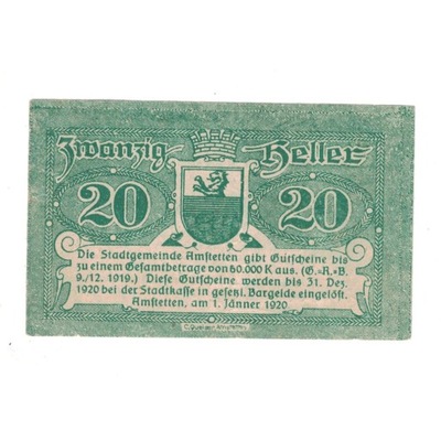 Banknot, Austria, 20 Heller, AU(50-53)