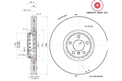 BREMBO ДИСКИ ТОРМОЗНЫЕ ТОРМОЗНЫЕ 2 ШТУКИ. ПЕРЕД BMW X5 E70 X5 F15 F85 X6 E71 E72