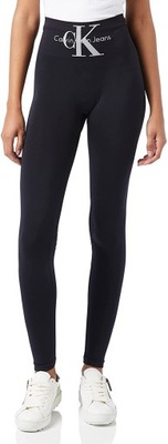 CALVIN KLEIN LEGINSY DAMSKIE HIGH-WAIST BLACK r. M