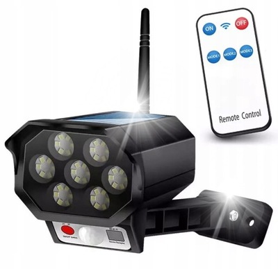 LAMPA SOLARNA LATARNIA LED ATRAPA KAMERY MONITORINGU Z CZUJNIK RUCHU