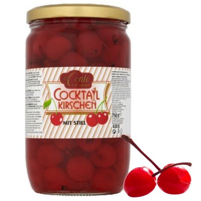 IL CONTE CZEREŚNIE KOKTAJLOWE Z OGONKIEM 750G