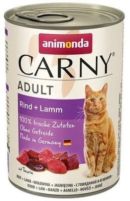 Animonda Carny Adult WOŁOWINA Z JAGNIECINĄ mokra karma dla kota puszka 400g