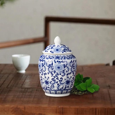 Ceramiczny słoik do przechowywania herbaty Słoik imbirowy Pojemnik na herbatę Elegancki w luźnym stylu E