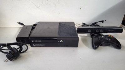 KONSOLA XBOX 360 E 250GB ORYGINALNY PAD KINEKT ZASILACZ STAN DOBRY GWR