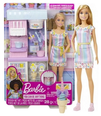 LALKA BARBIE ZESTAW LODZIARNIA zestaw z lalka Barbie