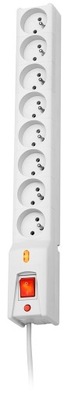LESTAR Listwa przeciwprzepięciowa LX 810, 1L, 1,5m, szara