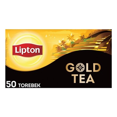 Herbata czarna ekspresowa Lipton GOLD 50 torebek 75g