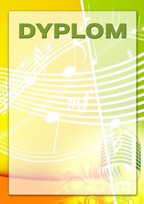 DYPLOMY Śpiew MIKROFON Muzyka - 25 szt - Dyplom A4