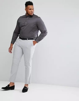 ASOS SATYNOWA KOSZULA SLIM FIT XL