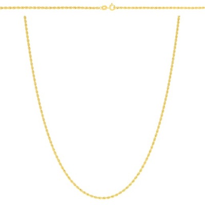 Złoty łańcuszek Kordel 55 cm złoto próby 585