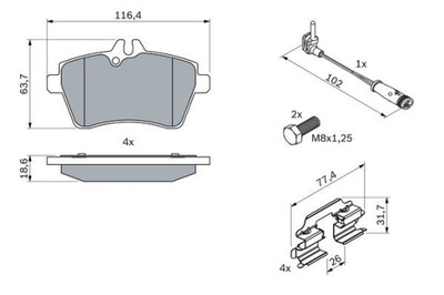 BOSCH 0 986 494 290 КОЛОДКИ ТОРМОЗНЫЕ