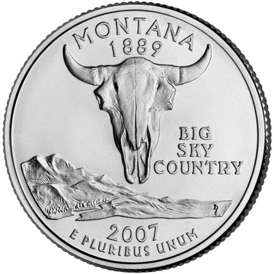 25 c Stany USA Montana State Quarter 2007 P nr 41