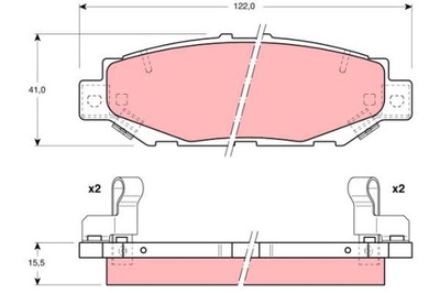 КОЛОДКИ ТОРМОЗНЫЕ - КОМПЛЕКТ GDB1185