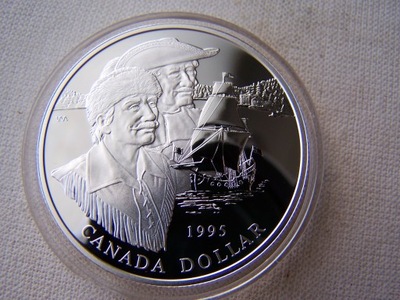 - KANADA -- 1995 -- 1 Dollar -- SREBRO