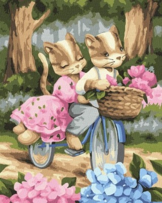 MALOWANIE PO NUMERACH - ROMANTYCZNA PODRÓŻ 40X50CM