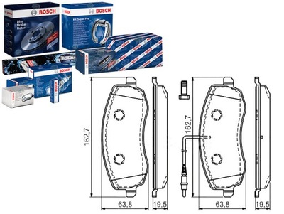 Bosch тормозные колодки тормозные citroen c8 fiat ulysse lanc фото №1
